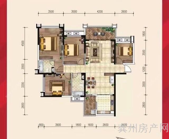 平南城区 润达 君悦湾 3室2厅2卫/123.8m 2 69.